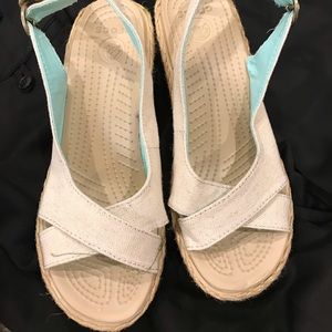 Crocs espadrille wedge heel, size 7